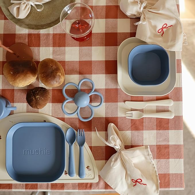 mushie Dinnerware Cups For Kids | Made in Denmark, Set of 2 (Twilight Blue)