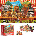 BenBen Floor Puzzles for Kids, 48 Piece 2 x 3 feet Forest Animals Puzzles for Kids Ages 4-6, Large Jigsaw Puzzles for Toddlers, Gift for Boys Girls