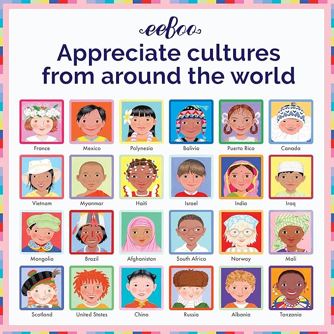 eeBoo: Memory and Matching Game- I Never Forget a Face- 24 Pairs, Develops Recognition, Concentration, Memory & Social Skills, Age 3+