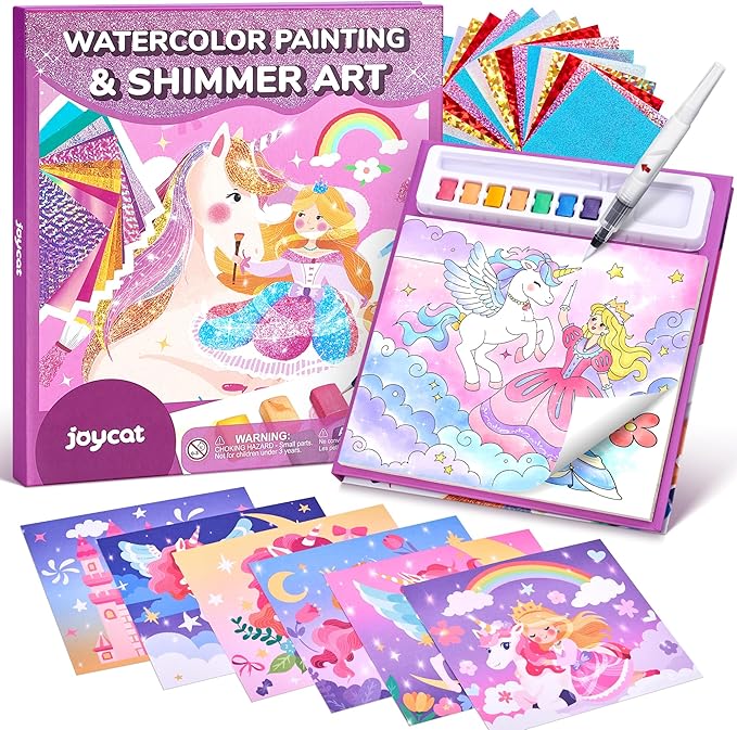 JoyCat Paint with Water Coloring Books, Art & Craft Activity, Princess No Mess Art for Kids Ages 4-8, Craft Kits & Supplies, DIY Creative Activity, Gifts for Girls & Boys