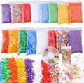 Slime Foam Beads Floam Balls – 18 Pack Microfoam Beads Kit 0.1-0.14 and 0.28-0.35 inch Colors Rainbow Fruit Beads Craft Add ins Homemade DIY Kids Ingredients Flome Styrofoam Supplies Big