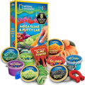 NATIONAL GEOGRAPHIC Mega Slime Kit & Putty Lab - 4 Types of Slime Plus 4 Types of Putty Including Magnetic, Slime Kit for Boys and Girls, Sensory Toy & Science Kit