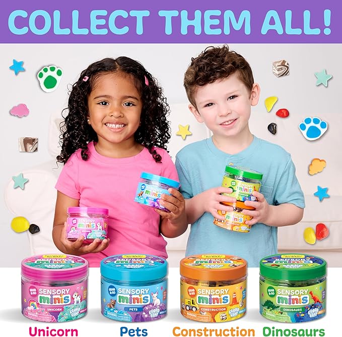 Creativity for Kids Sensory Minis Pets Kit | Cloud Clay Sensory Toy for Kids | Spring Crafts | Mess-Free, Screen-Free Travel Activity for Kids (Ages 3+)