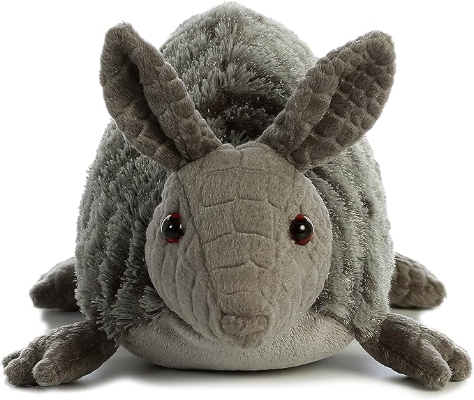 Aurora® Adorable Flopsie™ Armadillo Stuffed Animal - Used to Create Imaginative Play Adventures - Perfect for Birthdays, Kids and Adults, All Ages - Gray 16 Inches