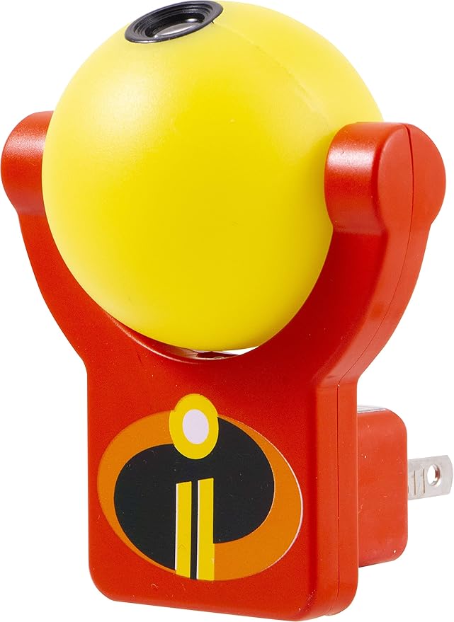 Projectables Incredibles 2 LED Night Light, Plug-in, Dusk-to-Dawn Sensor, Elastagirl, Violet, Dash, Jack-Jack, Project Image on Ceiling, Wall, or Floor, Ideal for Bedroom, Nursery, Bathroom, 41247