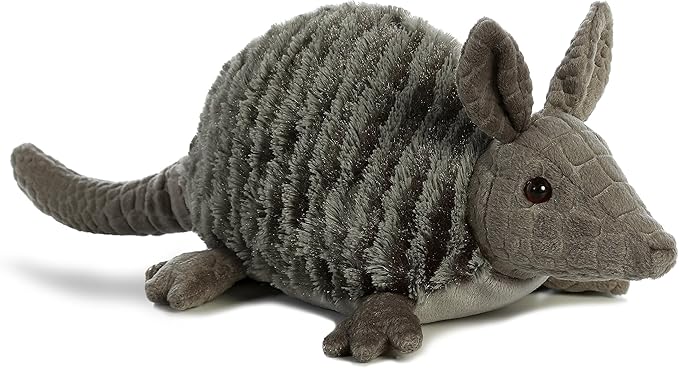 Aurora® Adorable Flopsie™ Armadillo Stuffed Animal - Used to Create Imaginative Play Adventures - Perfect for Birthdays, Kids and Adults, All Ages - Gray 16 Inches