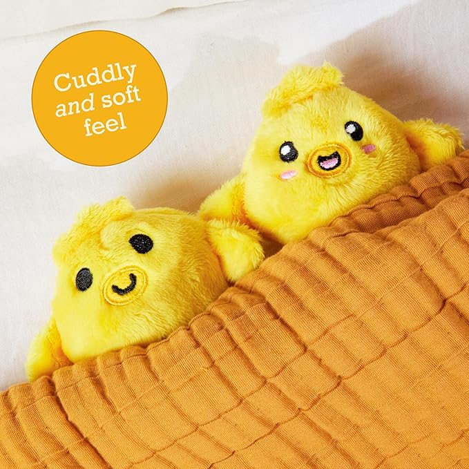 Emotional Support Chickies by Relatable, Cuddly Stuffed Animals and Toys, Squishy Toys and Plushies, Great Gift Ideas for Loved Ones of All Ages, Includes 5 Plushies with Carrying Basket