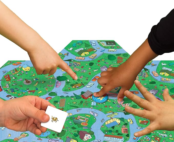 eeBoo: Spottington Board Game, Develops Observational Skills, Focus and Speed, Fast, Finding and Fun, for 1 to 6 Players, Perfect for Ages 5 and up