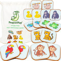 Felt Jungle Matching Game for Toddlers – Wild Animal Memory Game & Flash Cards – Soft and Safe for Ages 1+ – Montessori Preschool Learning Activity – Educational Jungle Toy for Boys & Girls