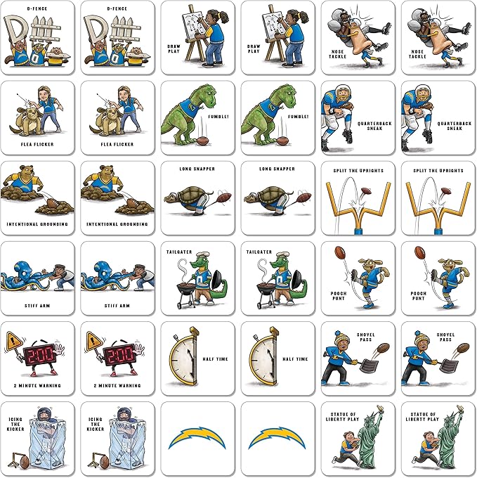 YouTheFan NFL Officially-Licensed Memory Match Game - Humorous, Team-Specific, Original Hand-Drawn Artwork, Fun for the Whole Family, for Fans Young and Old