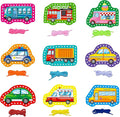 SpriteGru 9 Pieces Kids Lacing Cards, Double Sided Sewing Cards in 9 Vehicle Cards with 9 Colorful Laces, Imagination Development Lacing Toys Games for Children Educational and Learning Activity