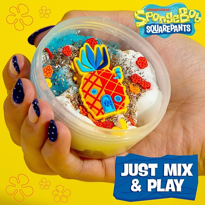 Spongebob Squarepants™ Kelp Shake SLIMYGLOOP Mix’EMS, Lemonade-Scented Cloud Slime with Mix-Ins