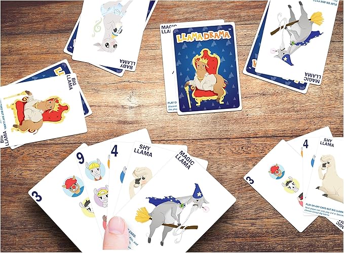 Llama Drama Family Card Game – Fast 15-Min Play, Ages 7+, 2-4 Players (Up to 8 with 2-Pack) – Easy, Hilarious Strategy & Luck for Game Nights