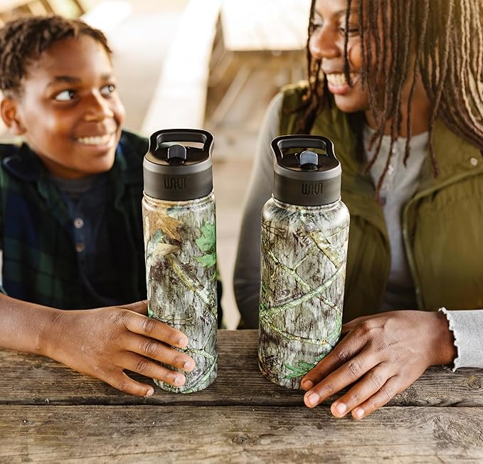 Wildkin Mossy Oak 22oz Kids Water Bottle – Leakproof, Vacuum-Insulated, Durable, Easy-Clean - Obsession