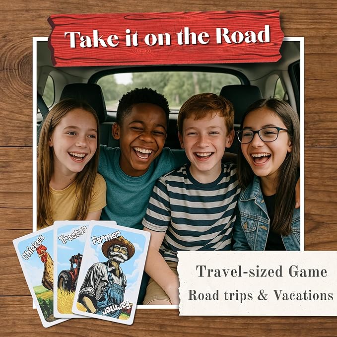 TDC Games Barnyard Blitz – Rhythm Slap Card Games for Kids & Families, Portable Travel Card Game, Fast Reflex & Reaction Time Game, Animal & Farm Card Games