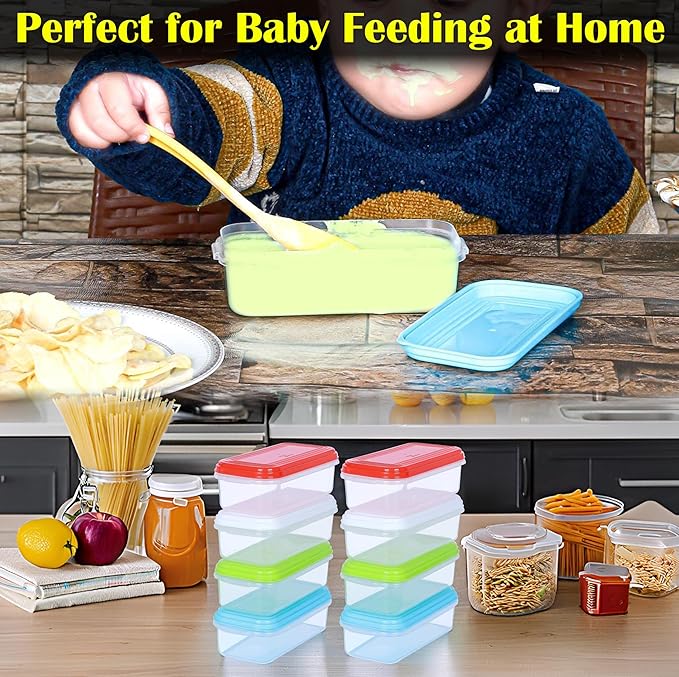 ARSUK 8oz Food Storage Containers with Airtight Lids 16 Pack - Reusable 1 Cup Containers for Snacks, Leftovers, Portion Control & Meal Prep - Leakproof, Microwave, Fridge Safe, BPA Free Plastic