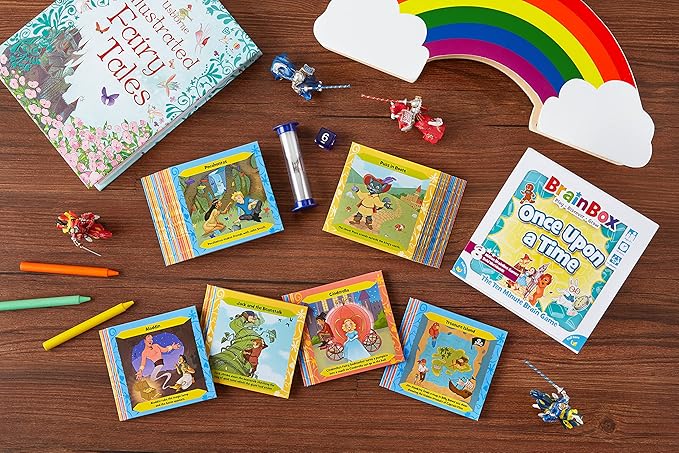 BrainBox BrainBox Once Upon a Time Card Game - Memory & Observation Game, Family-Friendly Fairy Tale Trivia Game for Kids & Adults, Ages 8+, 1+ Players, 10 Minute Playtime, Made by Green Board Games