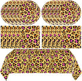 41PCS Pink Leopard Print Birthday Party Decorations Cheetah Party Decorations Tableware Dessert Plates Napkins,Cheetah Print Table Cloth for Safari Animal Leopard Theme Birthday Party Supplies