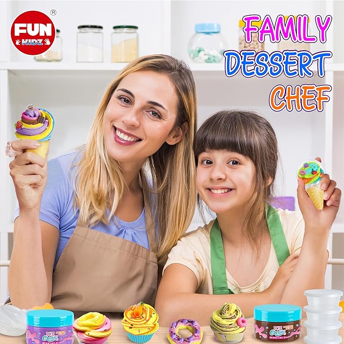 35.16 FL OZ Butter Slime 8 Packs, FunKidz Soft Ice Cream Slime for Girls 6-8 Premade 1040 ML Slime Toys Birthday Gift Party Favors for Kids Age 6-12