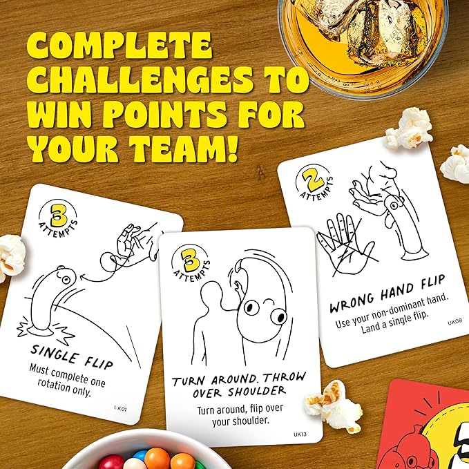 Big Potato Chicken vs Hotdog: Hilarious Party Game | Flippin' Fun for the Kids, Teens and Adults | Like Bottle Flipping But Better | Bonus Content Included