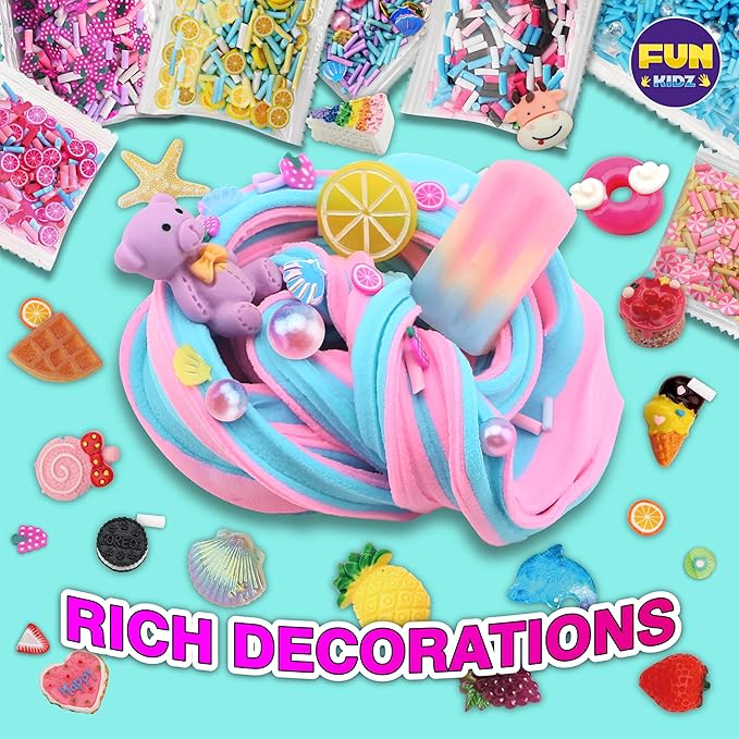 36 Big Cupcake Butter Slime Packs for Girls, FunKidz Two Toned Butter Slime Kit for Kids Party Favors Premade Bulk Slime Toys