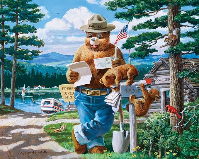MasterPieces Puzzle Set - 4-Pack 100 Piece Jigsaw Puzzle for Kids - Smokey Bear 4-Pack - 8"x10"