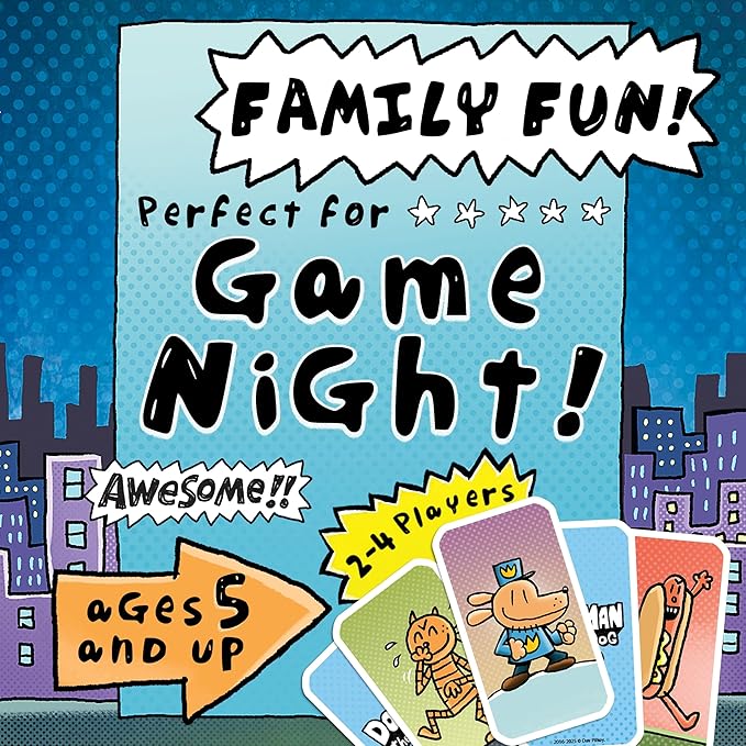University Games Dog Man Hot Dog Card Game in a Tin , The Fast and Frenzied Collection Game for Kids Featuring Art from the Dog Man Books by Dav Pilkey, for Players Ages 6 and Up