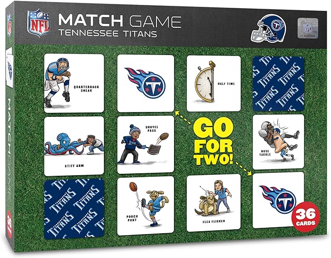 YouTheFan NFL Officially-Licensed Memory Match Game - Humorous, Team-Specific, Original Hand-Drawn Artwork, Fun for the Whole Family, for Fans Young and Old