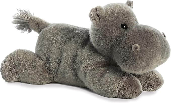 Aurora® Adorable Flopsie™ Howie Hippo™ Stuffed Animal - Used to Create Imaginative Play Adventures - Perfect for Birthdays, Kids and Adults, All Ages - Gray 12 Inches