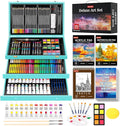 Soucolor Art Supplies, 192-Pack Deluxe Art Set Drawing Painting Supplies Art Kit with Acrylic Pad, Watercolor Pad, Sketch Book, Canvases, Acrylic Paint, Crayons, Pencils, Gifts for Artists Adults