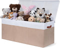 SoftOwl Extra Large Toy Storage Organizer with Lid - Sturdy, Collapsible Toy Chest Storage Box Design - Toys Bin with Dividers for Kids, Nursery, Bedroom, Playroom 37"x16"x14"