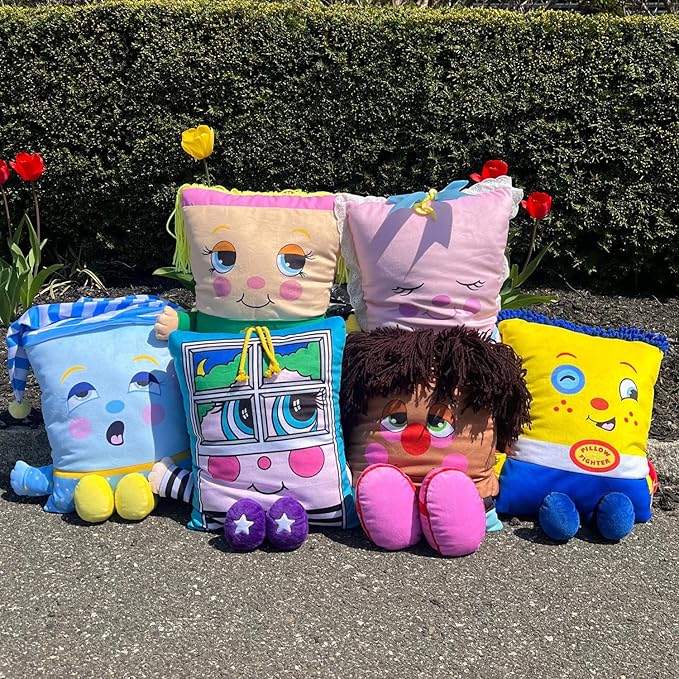 Jill College Plush - 2-in-1 Toy & Pillow, 80's Nostalgic Plush Pal Reimagined, Stuffed Rectangular Character, Cozy Nap & Play Design