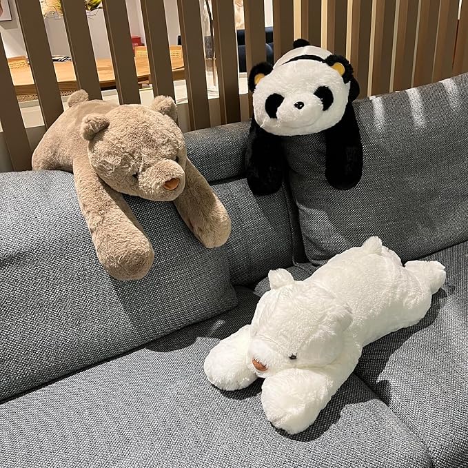 FoxVilla 4lbs Bear Weighted Stuffed Animals, 24 inch Weighted Plush Stuffed Animals for Adults, Cute Soft Weighted Plush Throw Animal Pillow Toy, Birthday Gifts for Adults Kids