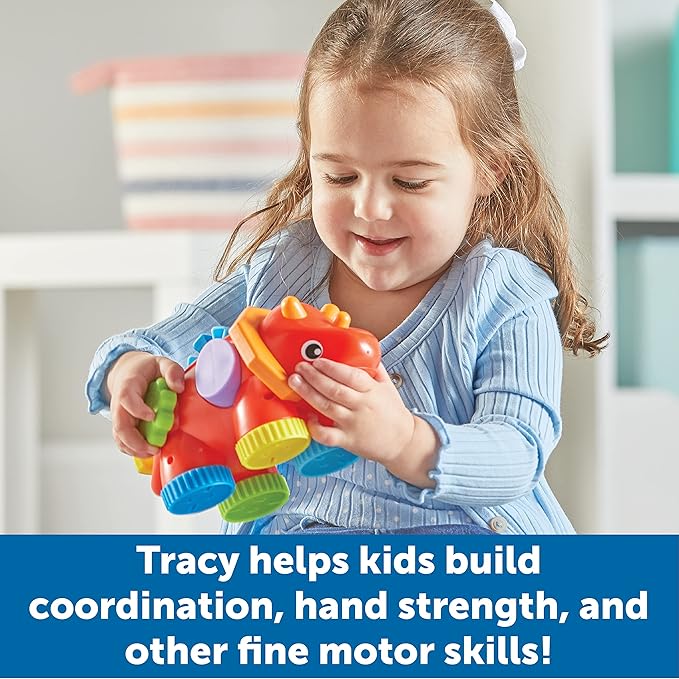 Learning Resources Tracy the Fidget Triceratops - Toddler Montessori Toys, Stacking Shape, Gifts For Boys And Girls, Sorting And Matching Skill Activities, Educational Games, Ages 18 Months+