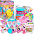1:1 Buttery Glue Slime Kit for Kids Ages 8-12, FunKidz Ice Cream Slime Making Kits for Girls Toys Includes 19 Pieces Supplies to Make Butter Slime Activity Party Gifts
