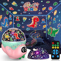 MOKOQI Dinosaur Night Light Projector for Kids Room, Boy Girl Dino Lamp with 10 Soothing Music& Timer, Remote Control, Colorful Projection Effect, High Brightness, Birthday Gifts for Infant Baby