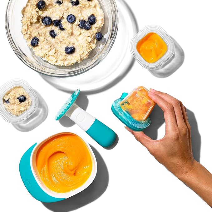 OXO Tot Silicone Baby Blocks m- 2 oz. - Teal
