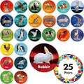 Hebayy Realistic Animal Matching Game, 50 PCS Round Animal Memory Matching Cards for Toddlers 25 Pairs Real Animal Memory Cards Educational Toys for Preschool Boys & Girls 4 5 6 Years Old