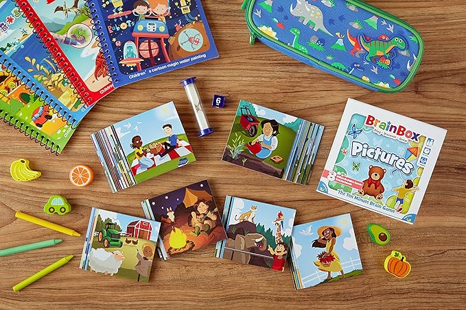 BrainBox Pictures Card Game - Memory & Observation Game, Educational Global Adventure, Family-Friendly Trivia Game for Kids & Adults, Ages 8+, 1+ Players, 10 Min Playtime, Made by Green Board Games