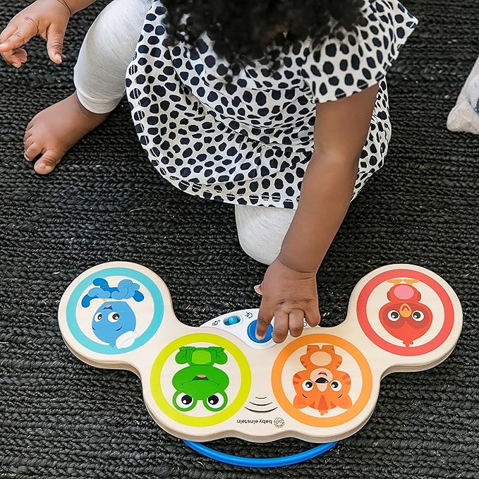 Baby Einstein Magic Touch Wooden Drum Musical Toy, Ages 6 Months Plus (Pack of 2)