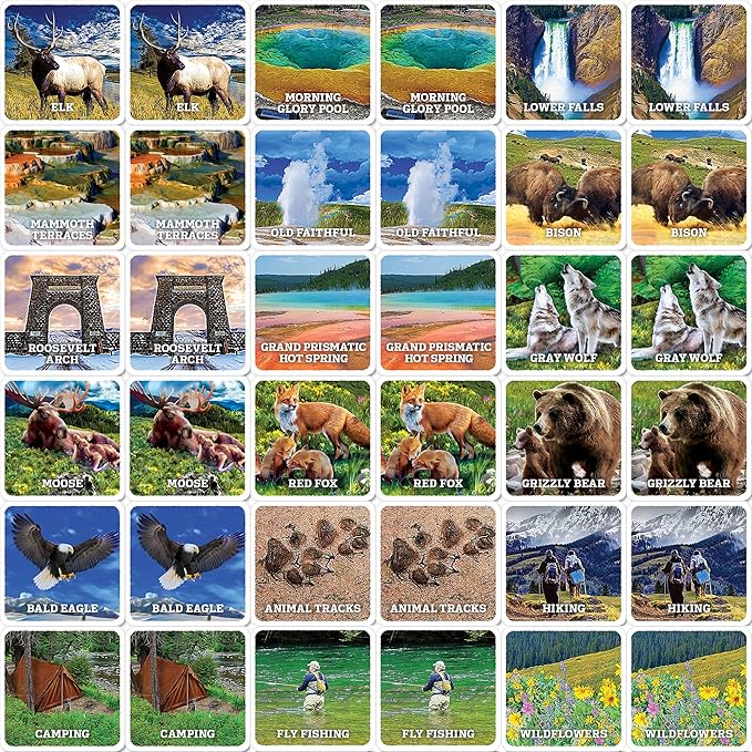 MasterPieces Kids Games - Jr Ranger Yellowstone Adventure Matching Game - Game for Kids and Family - Laugh and Learn