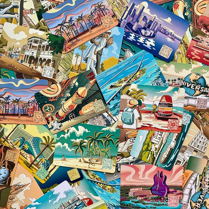 Florida Landmarks Memory Matching Card Game – 50 Cards, Educational & Fun Family Game for Adults & Seniors – Travel Pack