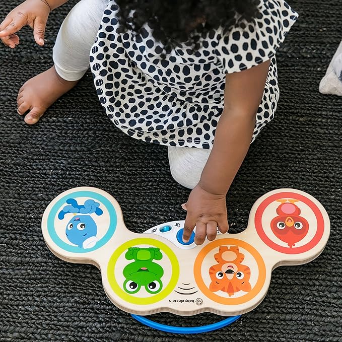 Baby Einstein Magic Touch Wooden Drum Musical Toy, Ages 6 Months Plus (Pack of 2)